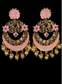 Reverse Ad Earrings With Meenakari Work